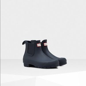 Hunter Original Chelsea Ankle Rain Boots Navy